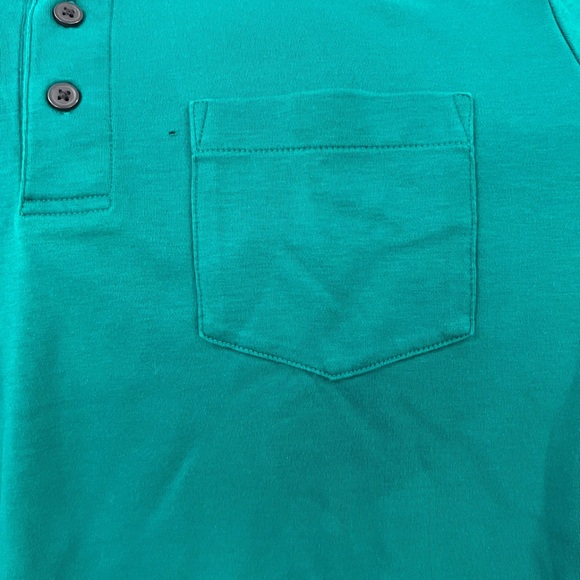 LANDS END men green short sleeve t-shirt/size L - Picture 2 of 8